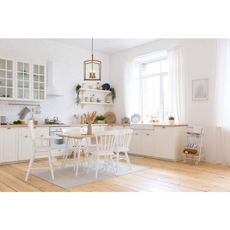 Image 4 Janet 15" Wide Brass 4-Light Pendant Light more views
