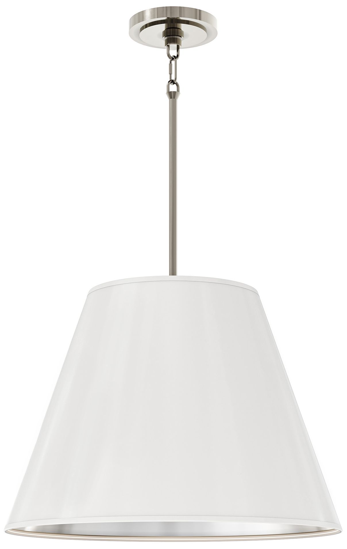 Janet 20"W 4-Light Nickel Pendant w/ Daisy & Matte Silver Interior Shade