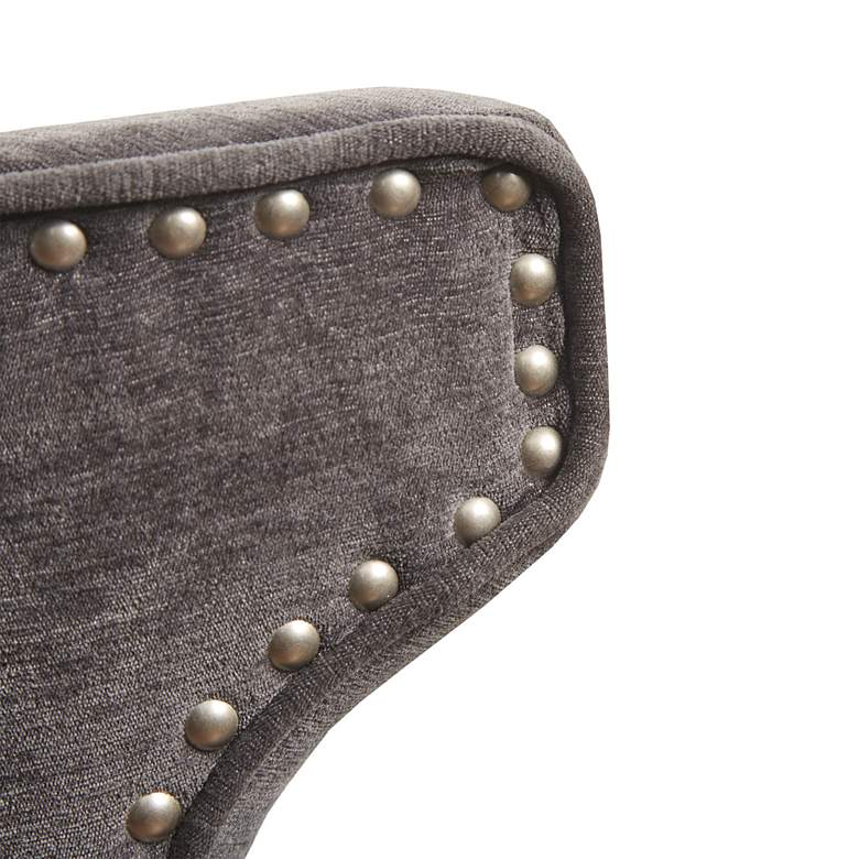 Image 5 Janet 25 3/4" High Charcoal Fabric Swivel Counter Stool more views