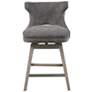Janet 25 3/4" High Charcoal Fabric Swivel Counter Stool in scene