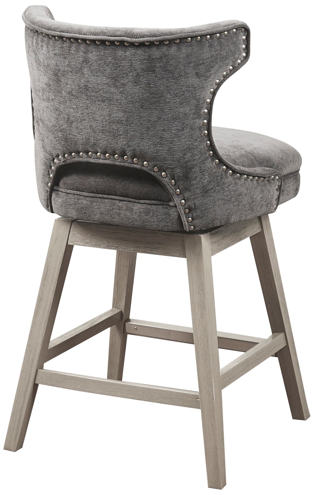 Janet 25 3/4" High Charcoal Fabric Swivel Counter Stool in scene