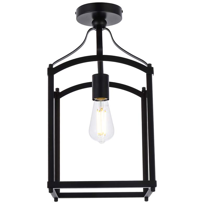 Image 2 Janet 9 3/4" Wide Black Ceiling Light
