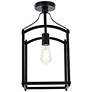 2_Janet 9 3/4" Wide Black Ceiling Light