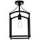 Janet 9 3/4" Wide Black Ceiling Light