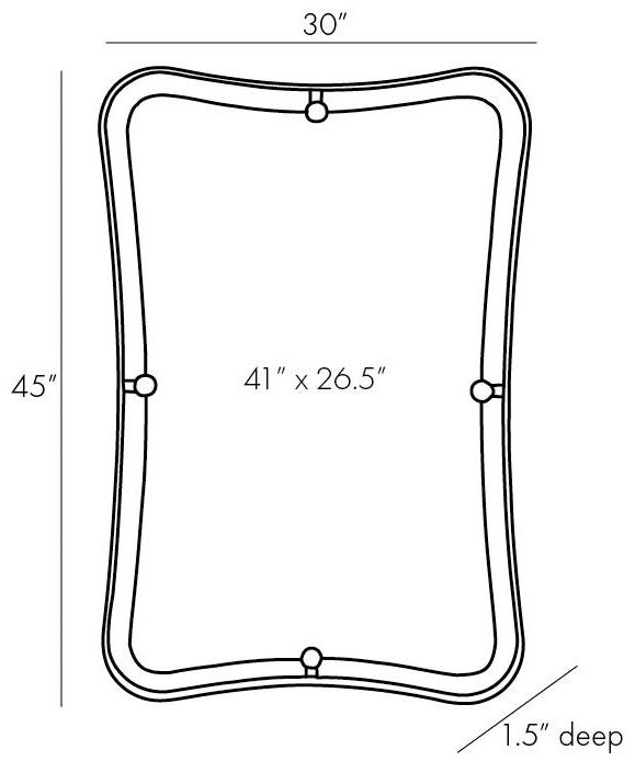 Image 5 Janey Hourglass Natural Iron 30" x 45" Wall Mirror more views