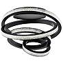 1_Jangle 14.5"H x 28.5"W 8-Light Crystal Flush Mount in Black
