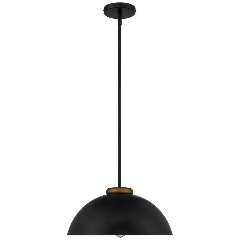 Image 4 Janie 15 1/2 inch Wide Black and Gold Dome Pendant Light more views