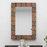 Thumbnail1 of Janie Distressed Multi-Colored 24" x 36" Wall Mirror