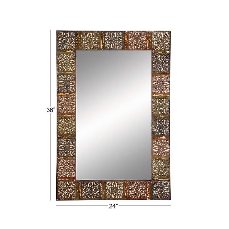 Image 5 Janie Distressed Multi-Colored 24" x 36" Wall Mirror more views