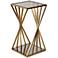 Janina 13" Wide Clear Glass Top Gold Leaf Accent Table