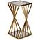 Janina 13" Wide Clear Glass Top Gold Leaf Accent Table