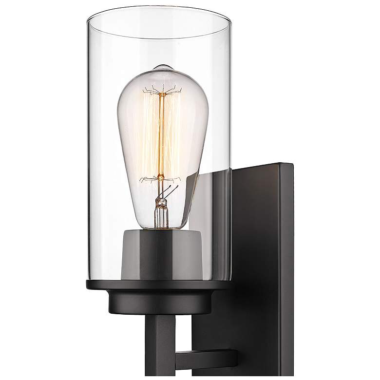 Image 4 Janna 11" High Matte Black Wall Sconce more views