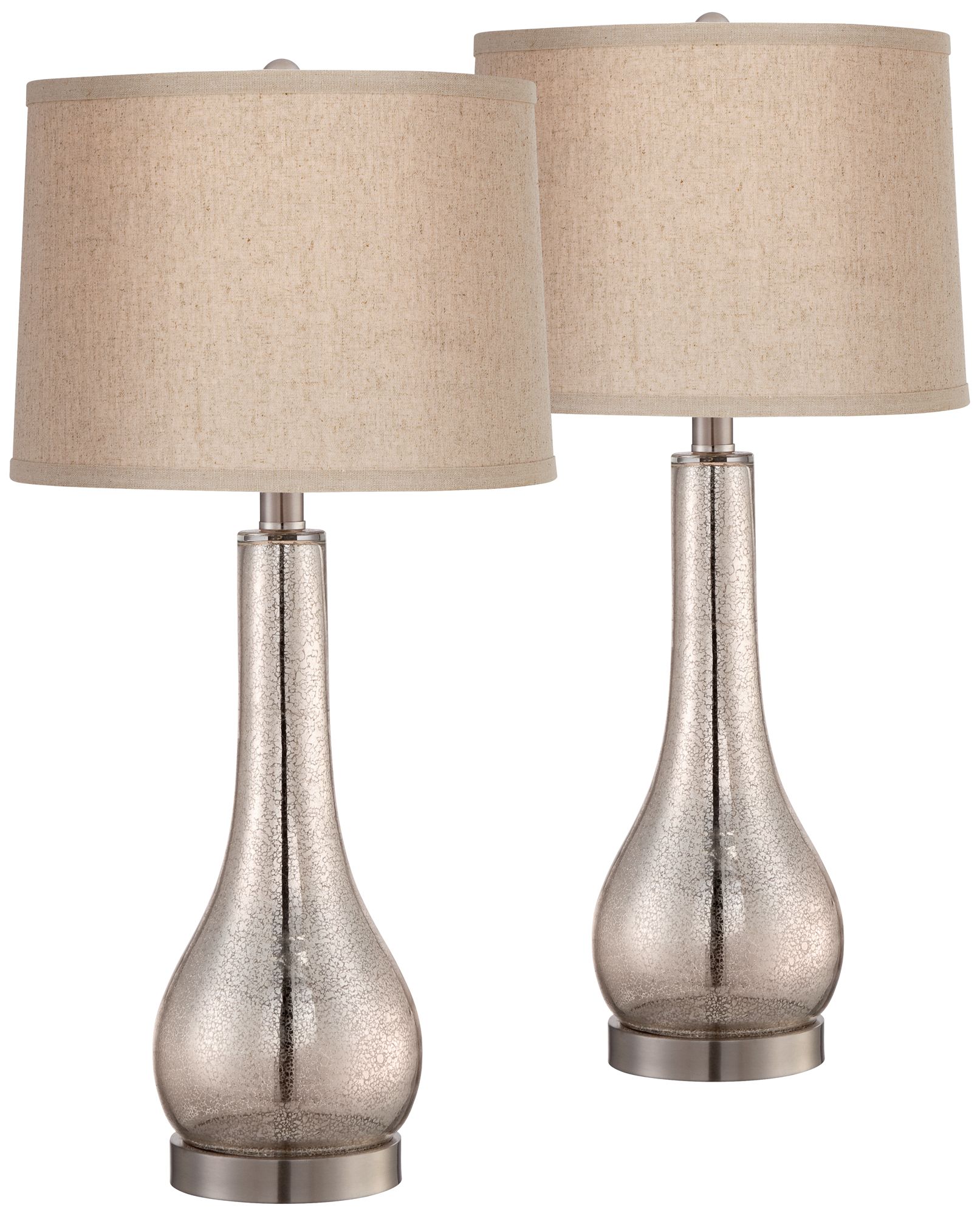 mercury glass table lamp set