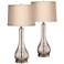 Janna Mercury Glass Gourd Table Lamps Set of 2 with 9W LED Bulbs