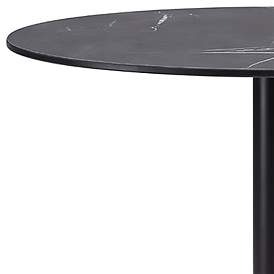 Image3 of Jannie 29 1/2" Wide Matte Black Round Outdoor Dining Table more views