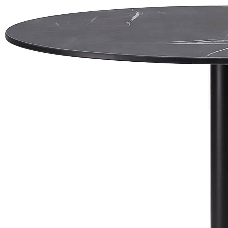 Image 3 Jannie 29 1/2" Wide Matte Black Round Outdoor Dining Table more views