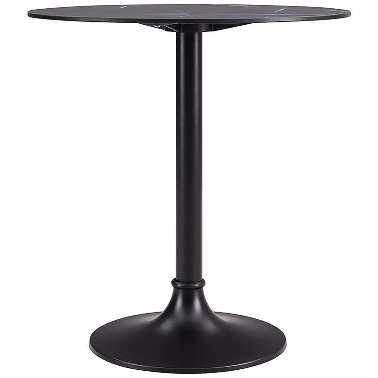 Image 6 Jannie 29 1/2" Wide Matte Black Round Outdoor Dining Table more views