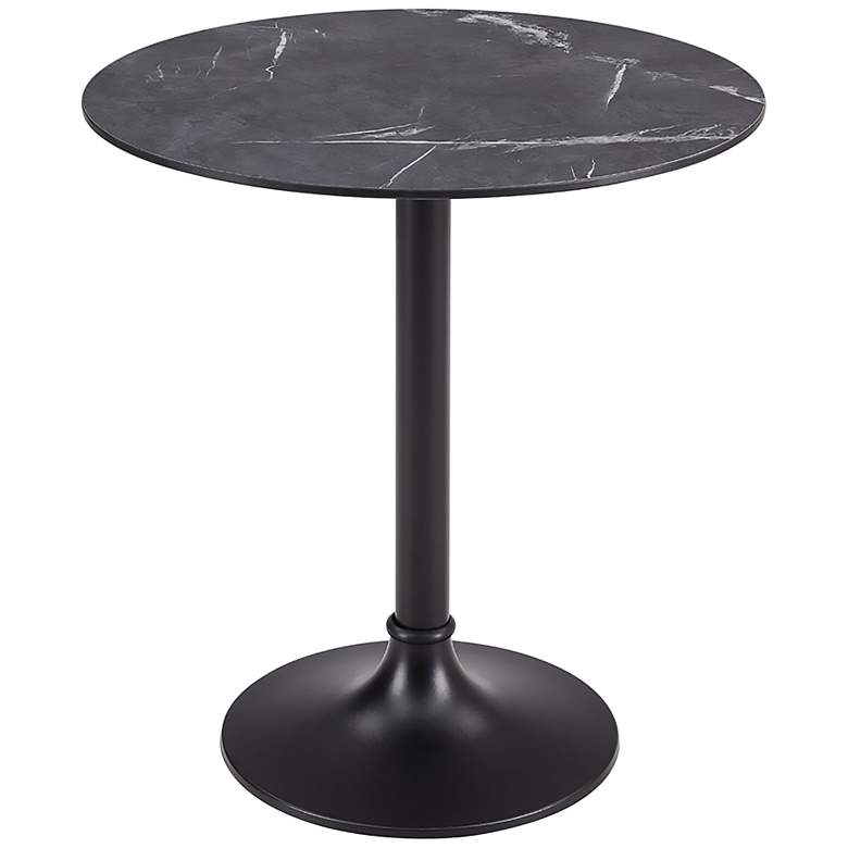 Image 7 Jannie 29 1/2" Wide Matte Black Round Outdoor Dining Table more views