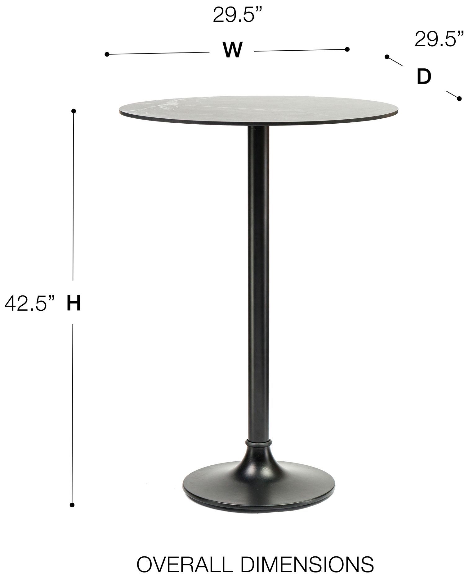 Image 3 Jannie 30" Outdoor Bar Table more views