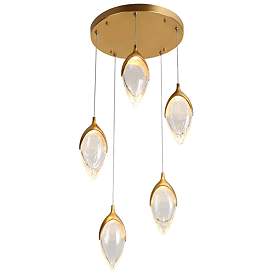 Image1 of Janoew 5-Light LED Resin Cluster Island Pendant Light