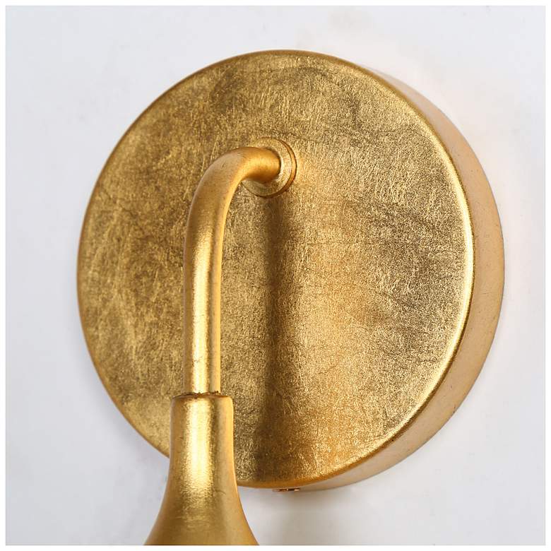 Image 5 Janoew 5" Wide Gold 1-Light LED Glass Wall Sconce more views