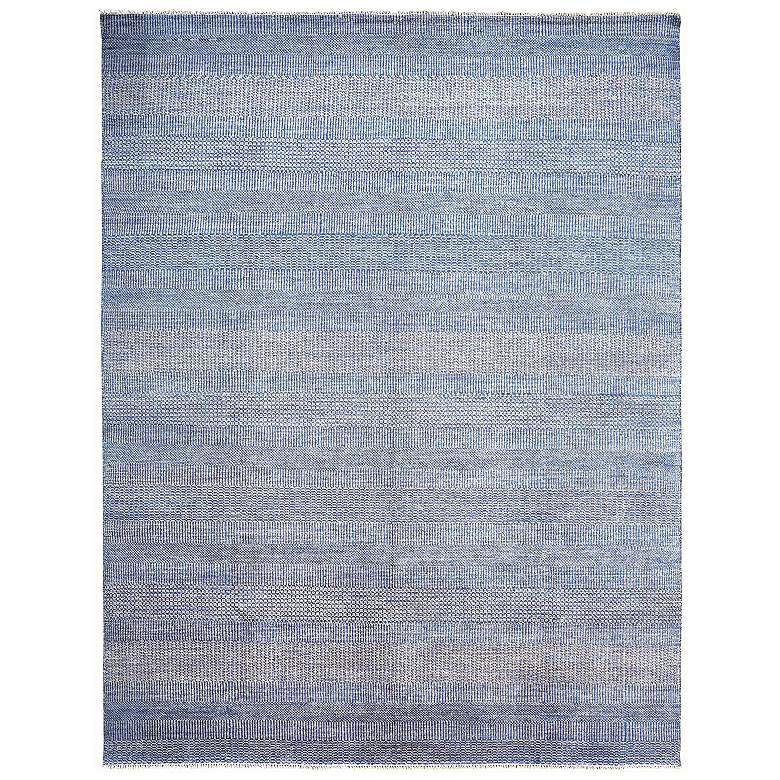 Image 1 Janson Transitional Stripes Flatweave Blue Area Rug I6061