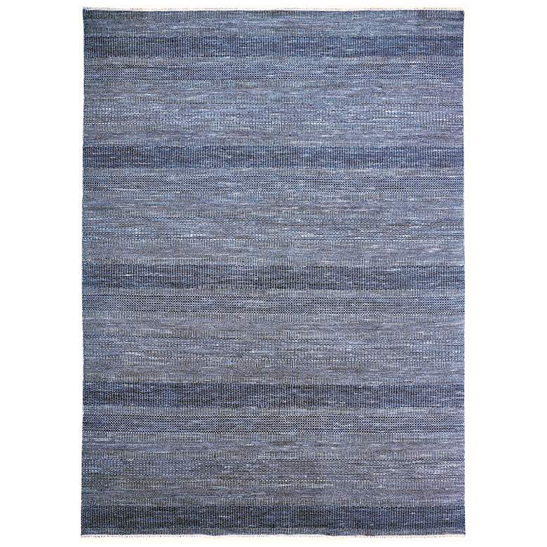 Image 1 Janson Transitional Stripes Flatweave Blue Area Rug I6062