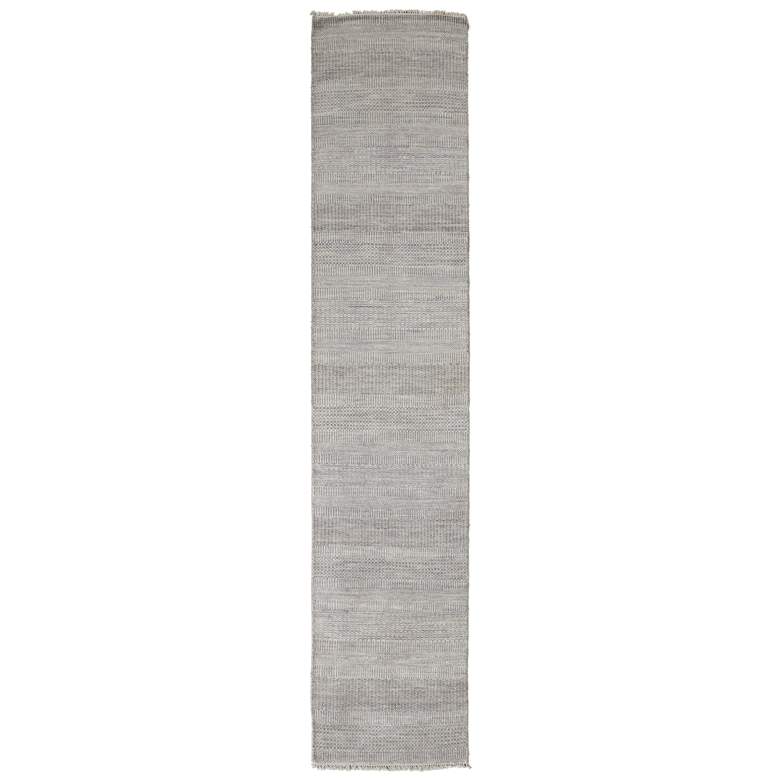 Image 1 Janson Transitional Stripes Flatweave Silver Area Rug I6063