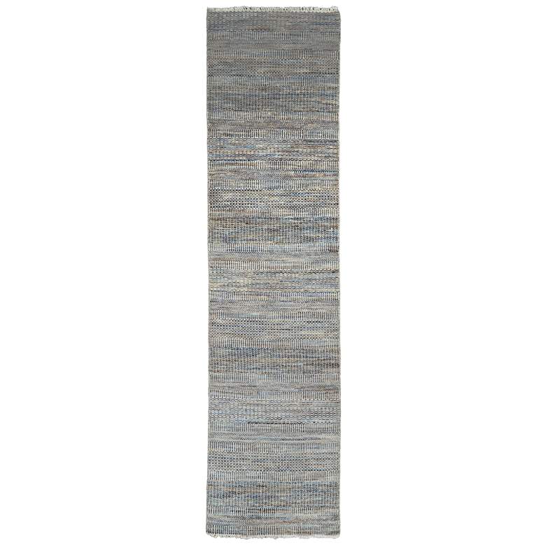 Image 1 Janson Transitional Stripes Flatweave Silver Area Rug I6064