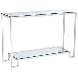 Image1 of Janssen 47 1/2" Wide Modern Glass Console Table