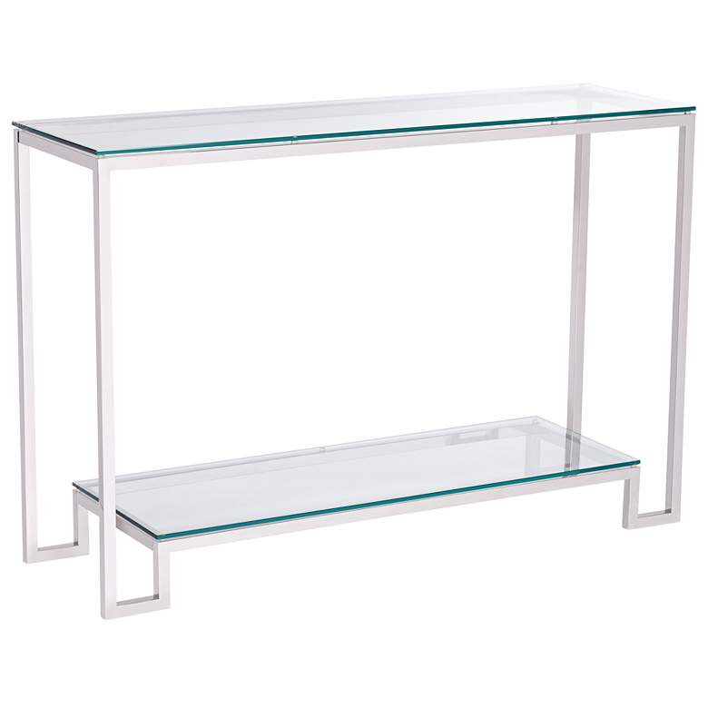 Image 1 Janssen 47 1/2 inch Wide Modern Glass Console Table