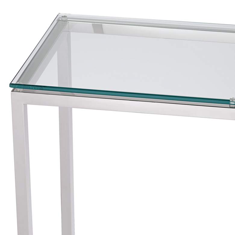 Image 2 Janssen 47 1/2" Wide Modern Glass Console Table more views