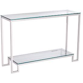 Image3 of Janssen 47 1/2" Wide Modern Glass Console Table more views