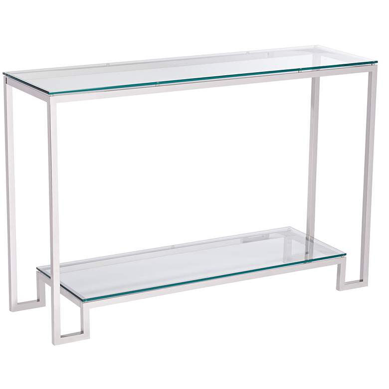 Image 3 Janssen 47 1/2" Wide Modern Glass Console Table more views