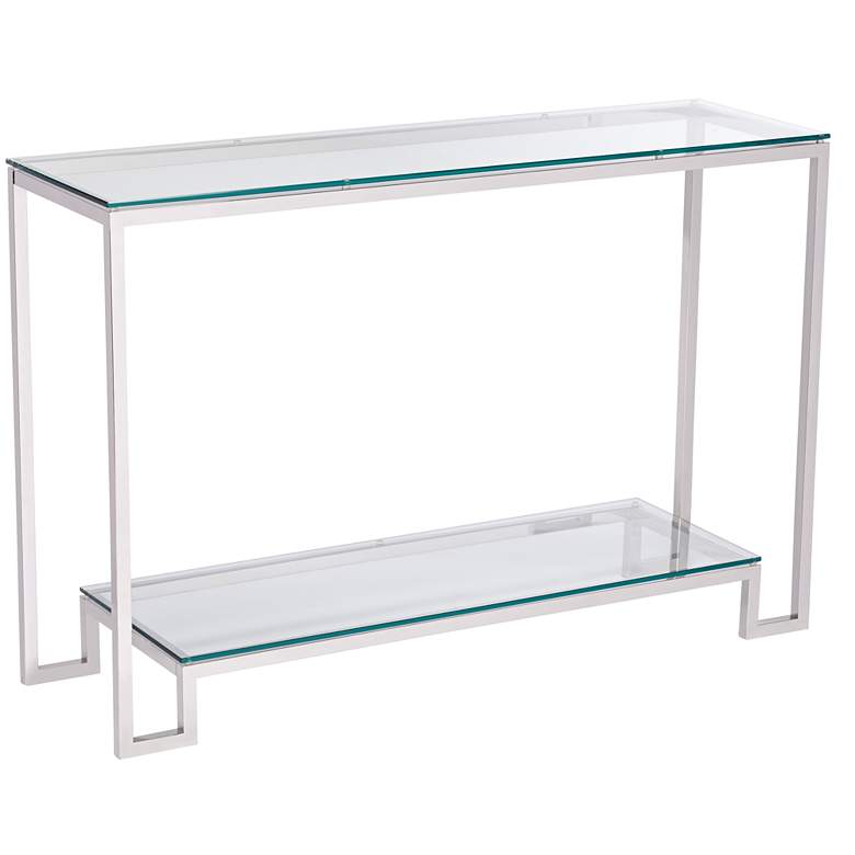 Image 4 Janssen 47 1/2" Wide Modern Glass Console Table more views