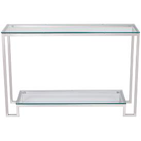 Image4 of Janssen 47 1/2" Wide Modern Glass Console Table more views