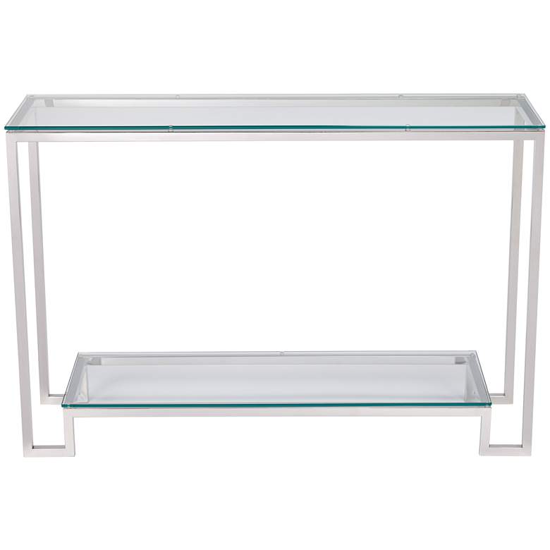 Image 4 Janssen 47 1/2" Wide Modern Glass Console Table more views