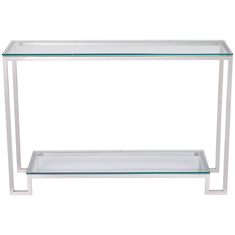 Image 5 Janssen 47 1/2" Wide Modern Glass Console Table more views