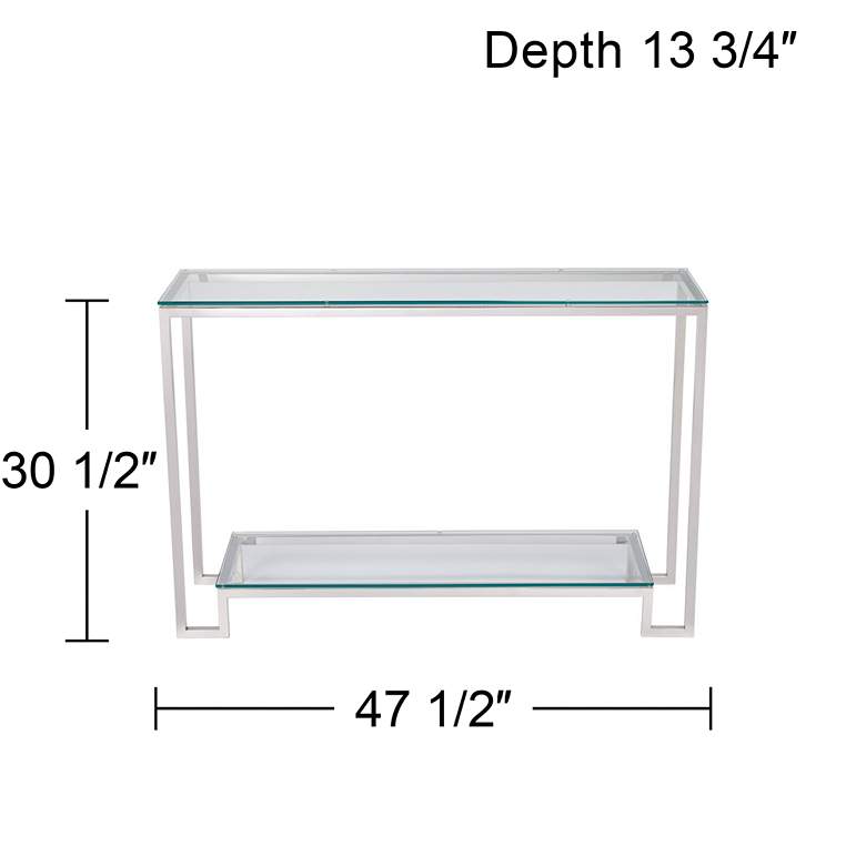 Image 6 Janssen 47 1/2" Wide Modern Glass Console Table more views