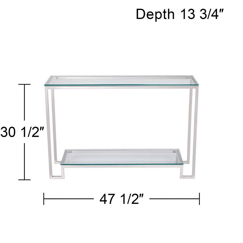 Image 7 Janssen 47 1/2" Wide Modern Glass Console Table more views