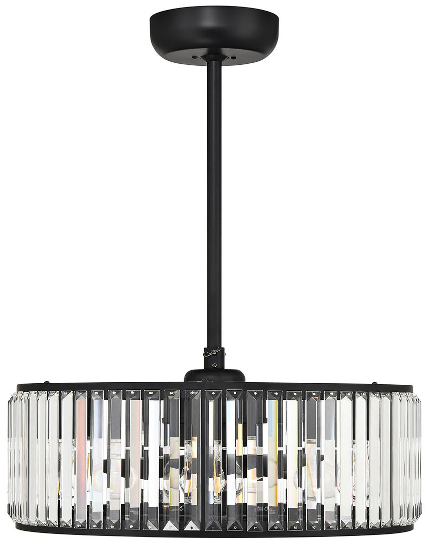 Image 3 Janus 5-Light Fan D'Lier in Matte Black (Fandelier) more views