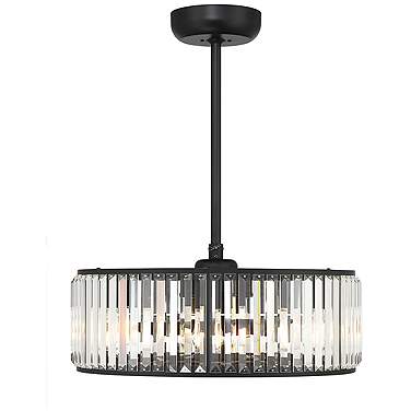 Janus 5-Light Fan D'Lier in Matte Black