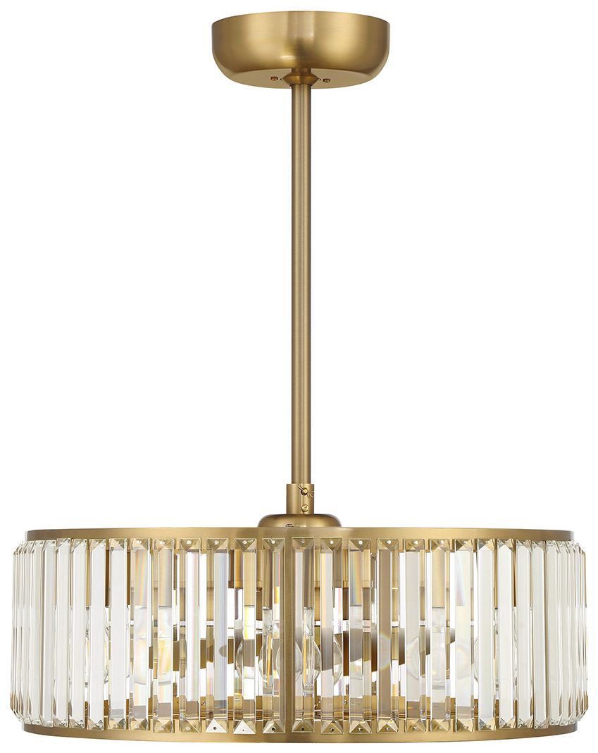 Image 2 Janus 5-Light Fan D'Lier in Warm Brass (Fandelier) more views