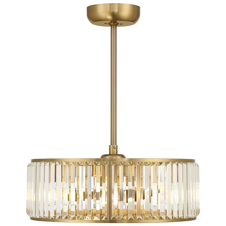 Image 1 Janus 5-Light Fan D'Lier in Warm Brass