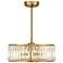 Janus 5-Light Fan D'Lier in Warm Brass