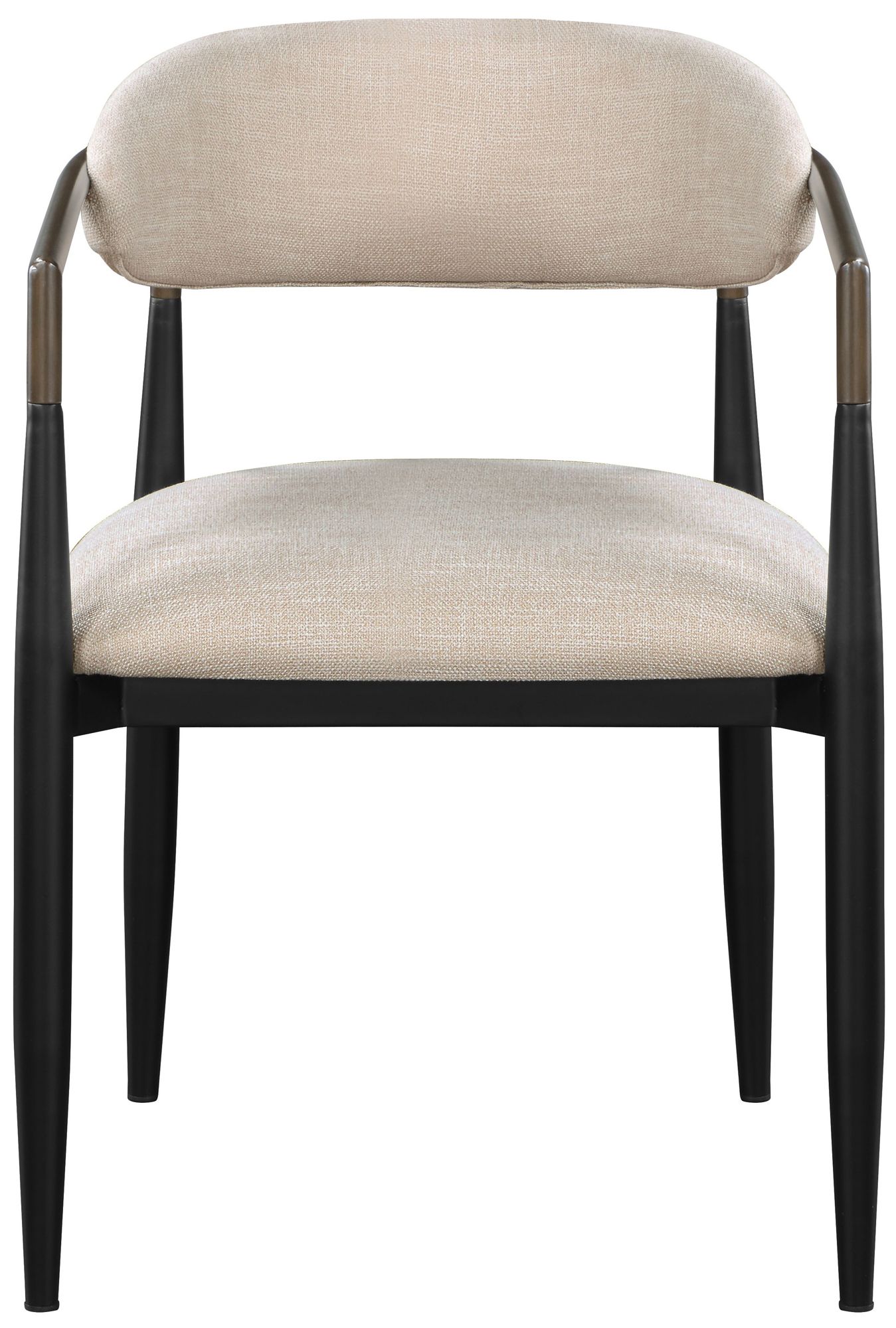 Image 2 Jaramillo Arm Chair (Set-2) Beige Linen & Black