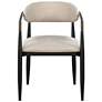 2_Jaramillo Arm Chair (Set-2) Beige Linen & Black