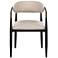 Jaramillo Arm Chair (Set-2) Beige Linen & Black