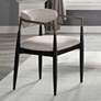 1_Jaramillo Arm Chair (Set-2) Beige Linen & Black