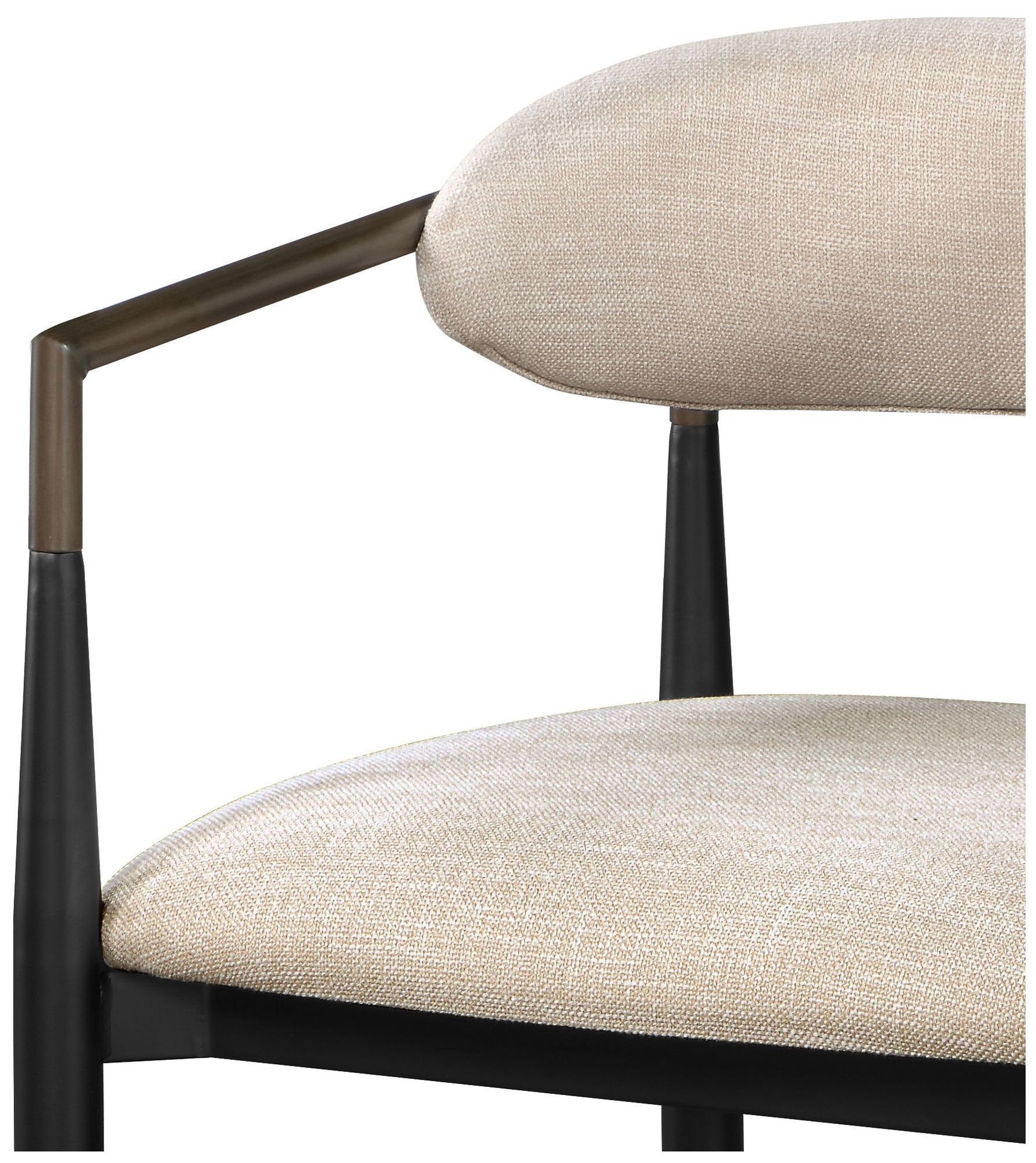 Image 5 Jaramillo Arm Chair (Set-2) Beige Linen & Black more views